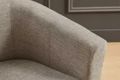 Design Lounge Sessel HEMINGWAY taupe Strukturstoff mit Armlehnen Cocktailsessel