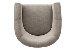 Design Lounge Sessel HEMINGWAY taupe Strukturstoff mit Armlehnen Cocktailsessel