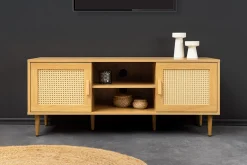 Design Lowboard VIENNA 120cm natur Wiener Geflecht Rattan TV-Board