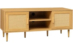 Design Lowboard VIENNA 120cm natur Wiener Geflecht Rattan TV-Board