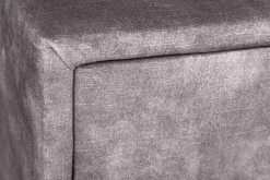 Design Nachttisch BOUTIQUE 50cm dunkelgrau Samt zwei Schubladen