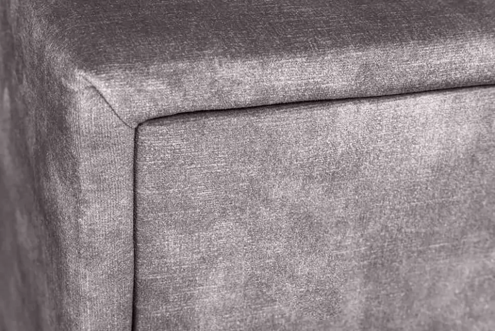 Design Nachttisch BOUTIQUE 50cm dunkelgrau Samt zwei Schubladen
