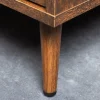 Design Nachttisch VIENNA 60cm braun Wiener Geflecht Beistelltisch mit Stauraum