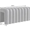 Design Polsterbank VOGUE 95cm grau Bouclé Bettbank