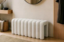 Design Polsterbank VOGUE 95cm beige Bouclé Bettbank