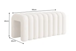 Design Polsterbank VOGUE 95cm beige Bouclé Bettbank