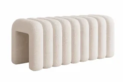 Design Polsterbank VOGUE 95cm beige Bouclé Bettbank