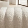 Design Polsterhocker VOGUE 40cm beige Bouclé Sitzhocker