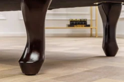 Design Récamière CHESTERFIELD 170cm grau strukturiertes Samt Knopfheftung Nietenbesatz