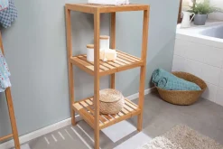 Design Regal LAGOON SPA 80cm Bambusholz zwei Fächer Badregal