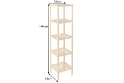 Design Regal LAGOON SPA 145cm Bambusholz vier Fächer Badregal