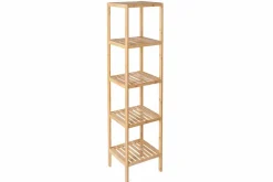 Design Regal LAGOON SPA 145cm Bambusholz vier Fächer Badregal