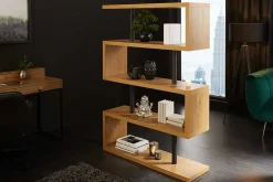 Design Regal SNAKE 165cm Eichenoptik Bücherregal mit fünf Böden