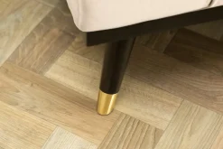 Design Schlafsofa PETIT BEAUTÉ 180cm champagner beige Samt 3-Sitzer