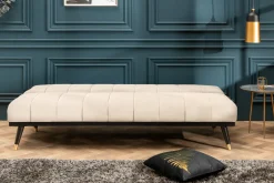 Design Schlafsofa PETIT BEAUTÉ 180cm champagner beige Samt 3-Sitzer