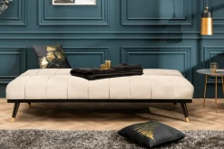 Design Schlafsofa PETIT BEAUTÉ 180cm champagner beige Samt 3-Sitzer