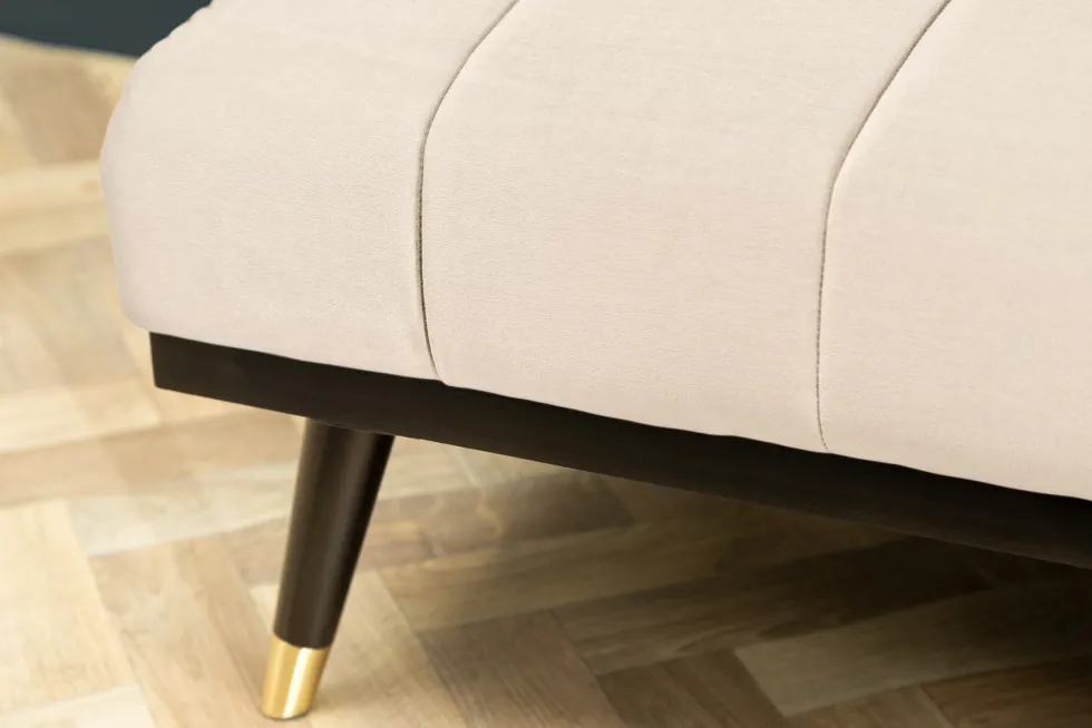 Design Schlafsofa PETIT BEAUTÉ 180cm champagner beige Samt 3-Sitzer