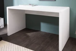 Design Schreibtisch FAST TRADE 120cm weiß Hochglanz Bürotisch