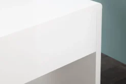 Design Schreibtisch FAST TRADE 120cm weiß Hochglanz Bürotisch
