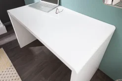 Design Schreibtisch FAST TRADE 120cm weiß Hochglanz Bürotisch