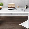 Design Schreibtisch FAST TRADE 140cm weiß Hochglanz Bürotisch