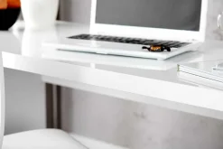 Design Schreibtisch FAST TRADE 140cm weiß Hochglanz Bürotisch