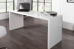 Design Schreibtisch FAST TRADE 160cm weiß Hochglanz Computertisch