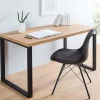 Design Schreibtisch OAK DESK 120cm Eiche Vintage Metallgestell schwarz