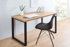 Design Schreibtisch OAK DESK 120cm Eiche Vintage Metallgestell schwarz