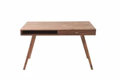 Design Schreibtisch RETRO 120cm braun Sheeshamholz stone finish Design Klassiker