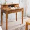 Design Sekretär HEMINGWAY M 90cm braun Sheesham Massivholz stone finish Schreibtisch