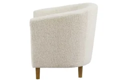 Design Sessel HEMINGWAY beige Bouclé Tweed Soft mit Armlehnen Cocktailsessel