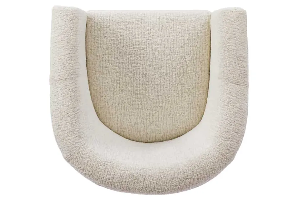 Design Sessel HEMINGWAY beige Bouclé Tweed Soft mit Armlehnen Cocktailsessel