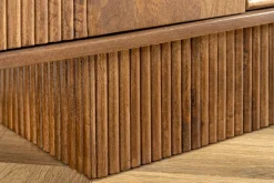 Design Sideboard ART DECO 170cm braun smoked Mangoholz massiv 3D-Front