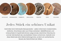 Design Sideboard ART DECO 170cm grau smoked Mangoholz massiv 3D-Front