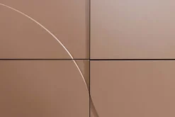 Design Sideboard SAVOY 150cm grau beige greige Keramik Travertin mit sechs Schubladen