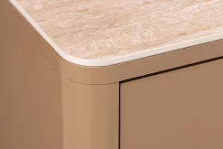 Design Sideboard SAVOY 180cm grau beige greige Travertin Keramik Stauraum 3D-Front