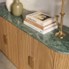 Design Sideboard VENEZIANO 170cm messing Mangoholz grün Marmor gold
