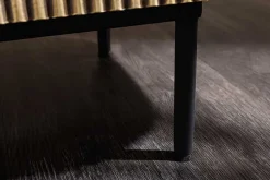 Design Sideboard VENEZIANO 160cm messing grün Marmorplatte Mangoholz Retro