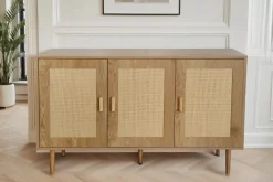 Design Sideboard VIENNA 120cm natur Wiener Geflecht Kommode