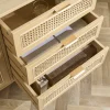 Design Sideboard VIENNA 155cm Wiener Geflecht Rattan Kommode mit Schubladen
