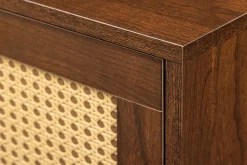 Design Sideboard VIENNA 120cm braun Wiener Geflecht Kommode