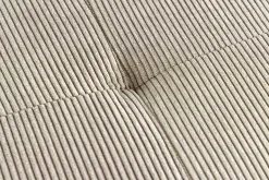 Design Sitzbank BOUTIQUE 100cm hellgrau Cord schwarze Metallbeine