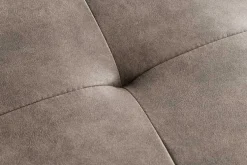 Design Sitzbank BOUTIQUE 100cm antik taupe Microfaser schwarze Metallbeine Polsterbank