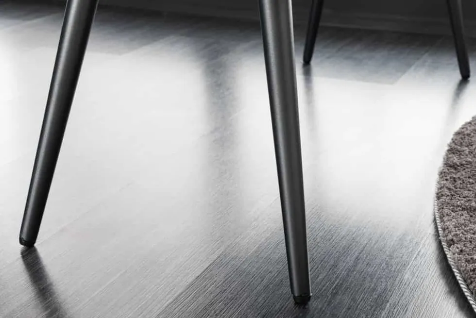 Design Sitzbank BOUTIQUE 100cm antik braun Microfaser schwarze Metallbeine Polsterbank