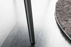 Design Sitzbank BOUTIQUE 100cm dunkelgrau Cord schwarze Metallbeine
