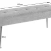 Design Sitzbank BOUTIQUE 100cm grün Cord schwarze Metallbeine