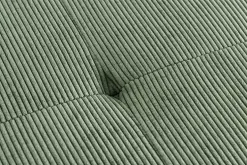 Design Sitzbank BOUTIQUE 100cm grün Cord schwarze Metallbeine