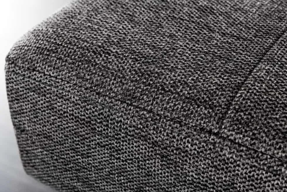Design Sitzbank BOUTIQUE 100cm grau Strukturstoff schwarze Metallbeine