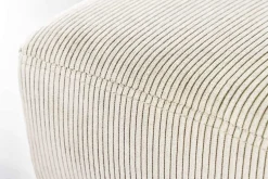 Design Sitzbank BOUTIQUE 100cm beige Cord schwarze Metallbeine Polsterbank